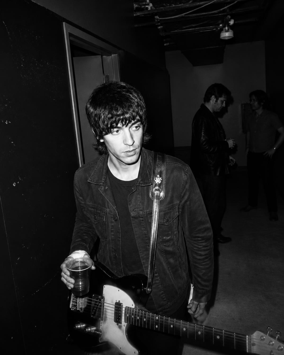 Artist backstage before a show